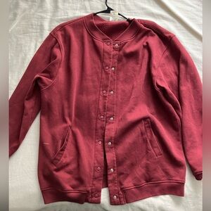 BLAIR button up sweatshirt fleece varsity style